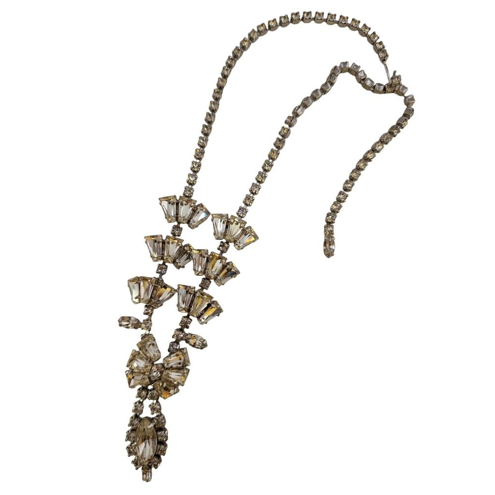 Stunning Unsigned Rhinestone Sparkly Necklace (A5574)